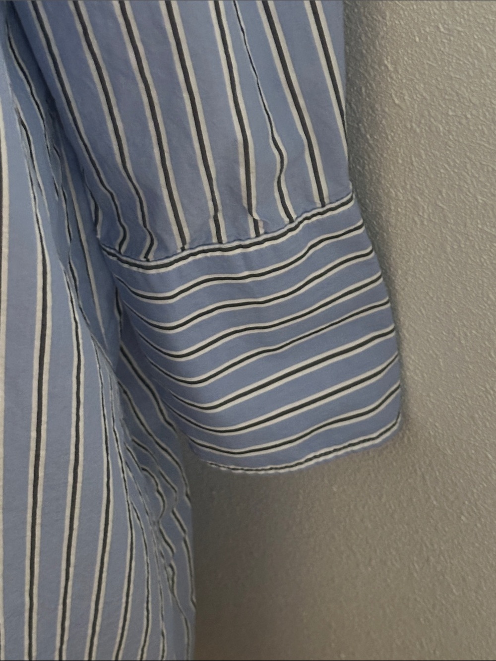 H&M Light Blue and White Striped Button-Down Shirt Dress - Picture 4 of 5